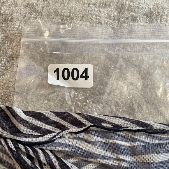 Shein sarong black and white zebra striped. {1004} - Picture 4 of 4